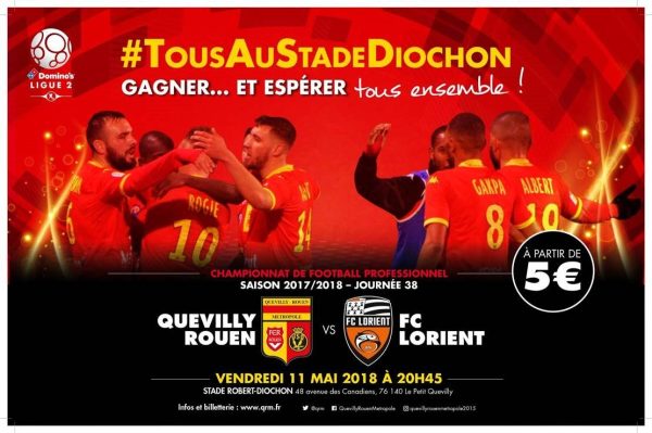 #TousAuStadeDiochon ! QRM – Lorient à partir de 5 euros seulement !