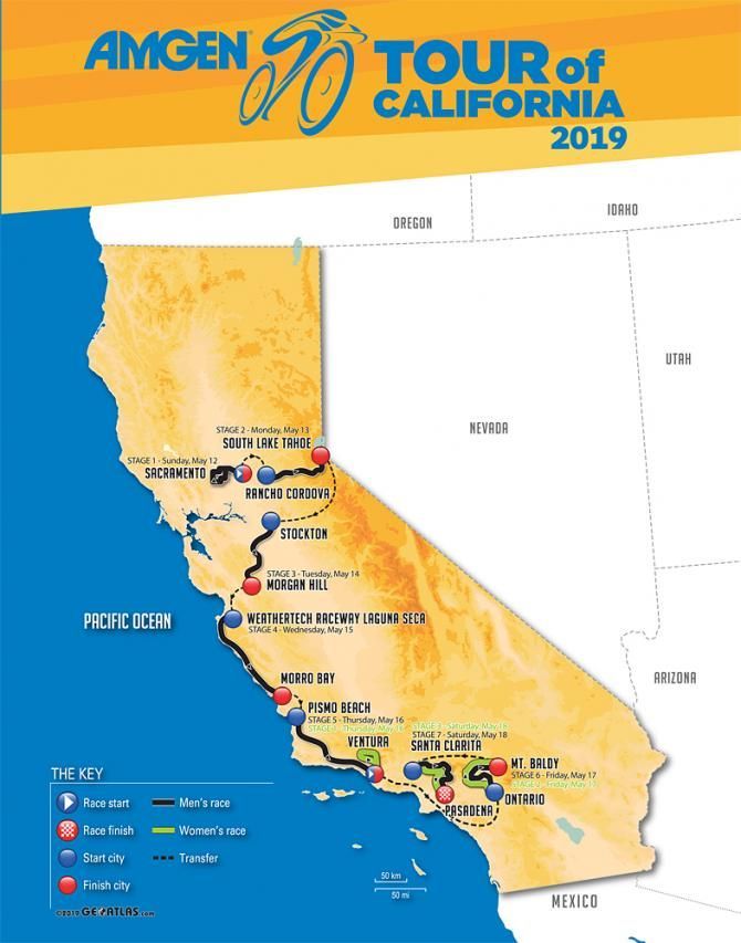 Du Nord au Sud de l’État Américain, le Tour de Californie 2019