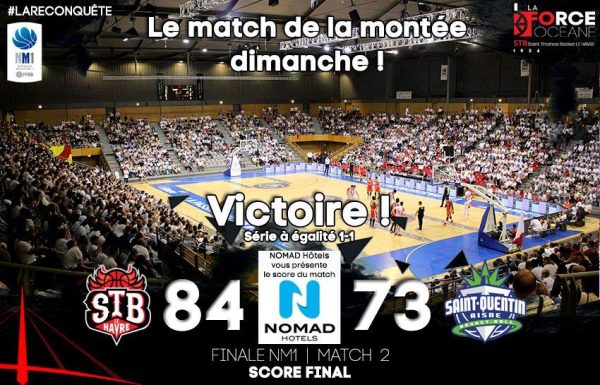 Le STB Le Havre égalise en final de la NM1