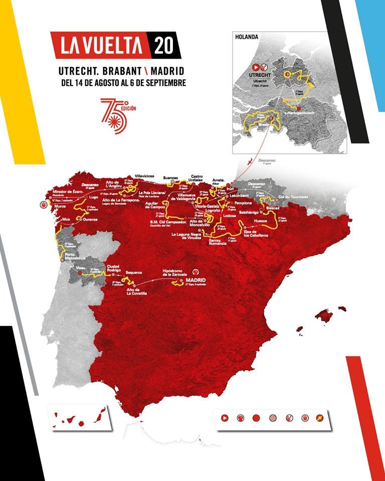 Le Tour d’Espagne 2020 visitera les Pays-Bas, la France, le Portugal et le Nord de l’Espagne