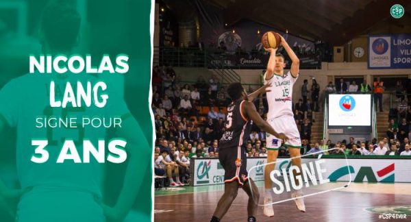 Nicolas Lang prolonge avec le CSP Limoges jusqu’en 2023