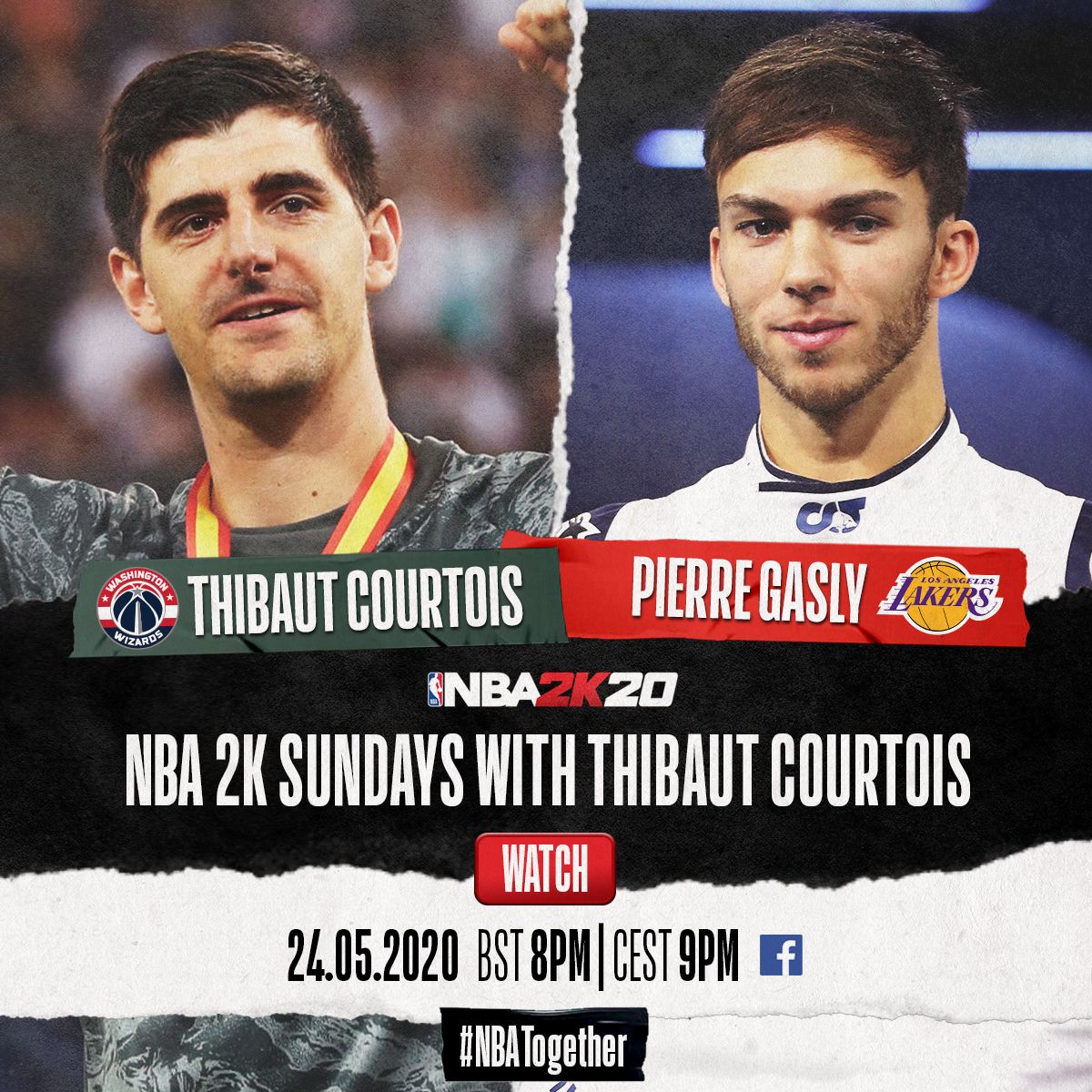NBA 2k Sundays : Thibaut Courtois recevra Pierre Gasly !