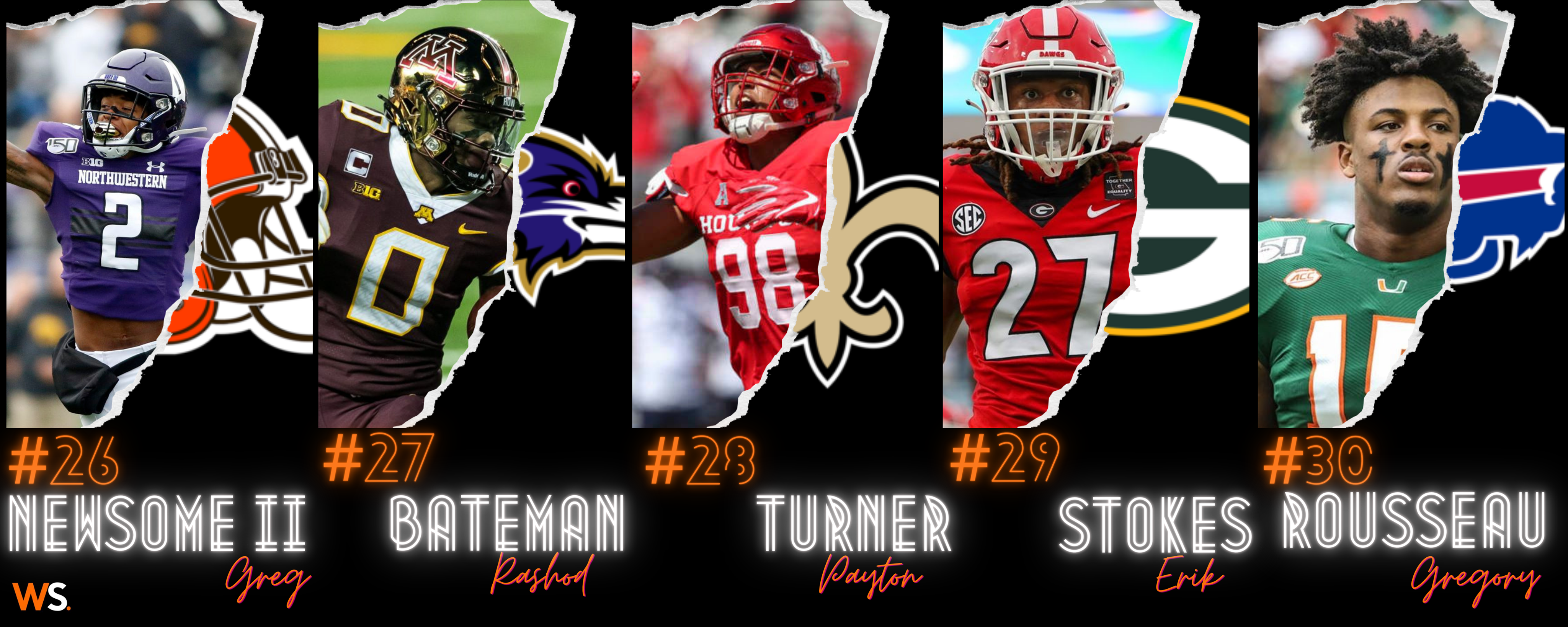 Draft NFL : les joueurs sélectionnés entre la 26e et la 32e place