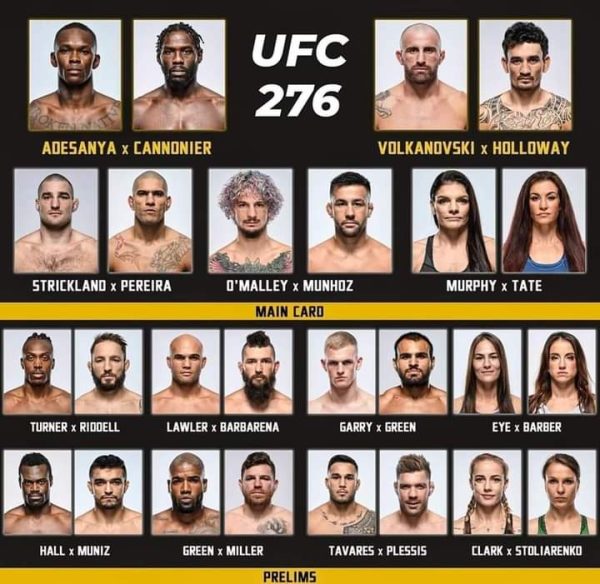 UFC 276 : Présentation des affiches
