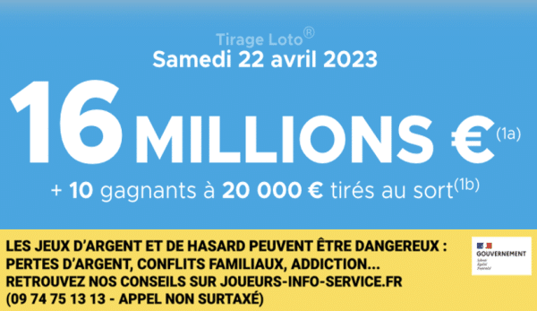 Loto du samedi 22 avril 2023 : heure du tirage, gains et pronostic
