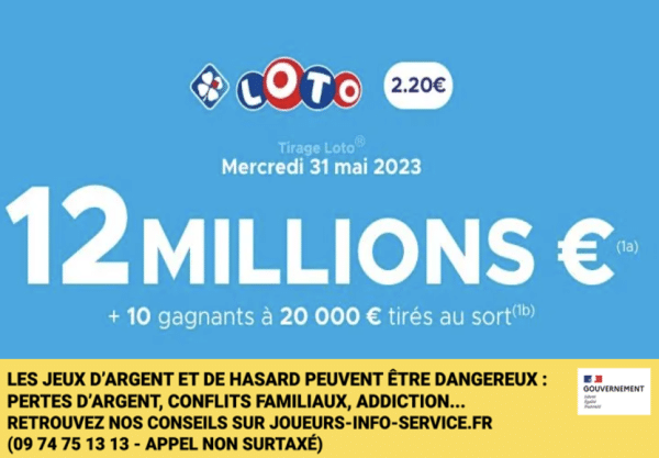 Loto du mercredi 31 mai 2023 : heure du tirage, gains et pronostic