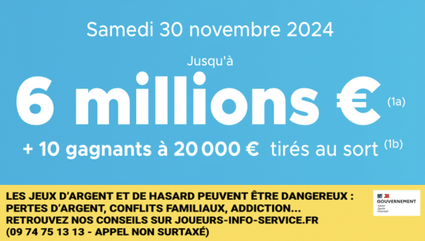Loto du Samedi 30 novembre 2024 : heure du tirage, gains et pronostic